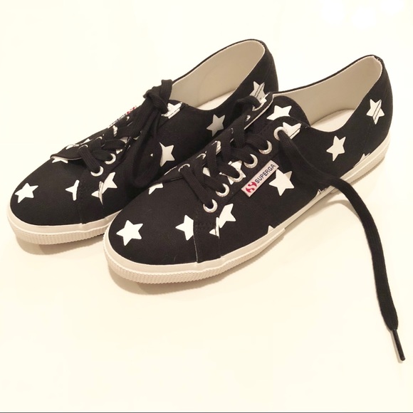 Superga Black with Stars Sneakers - Picture 3 of 8